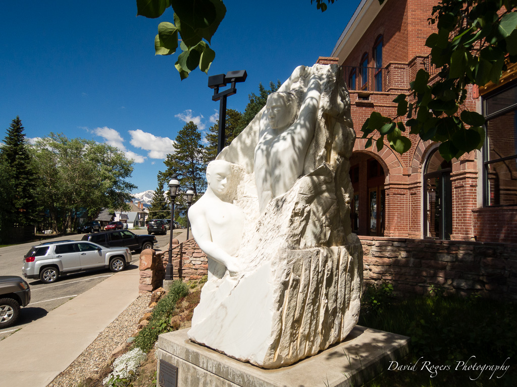 Statue carved from local marble